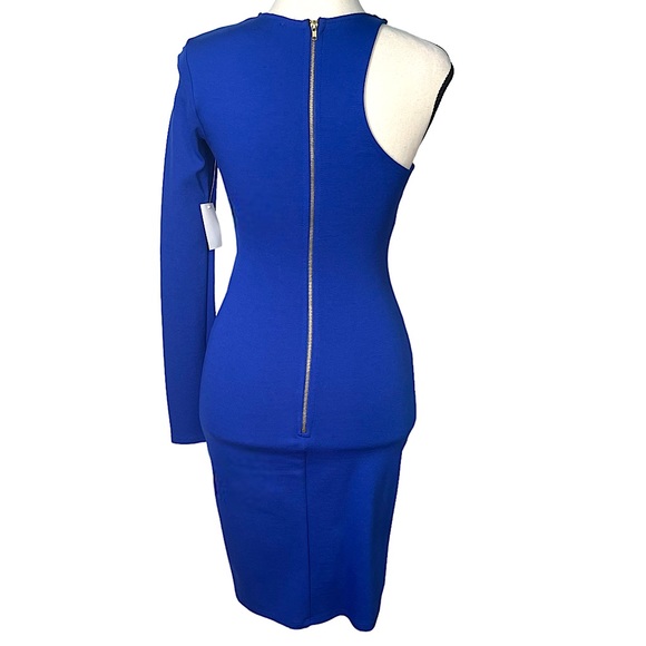 Charlotte Russe One Shoulder Long Sleeve Bodycon Dress w/ Cutout | NWT - Picture 2 of 8
